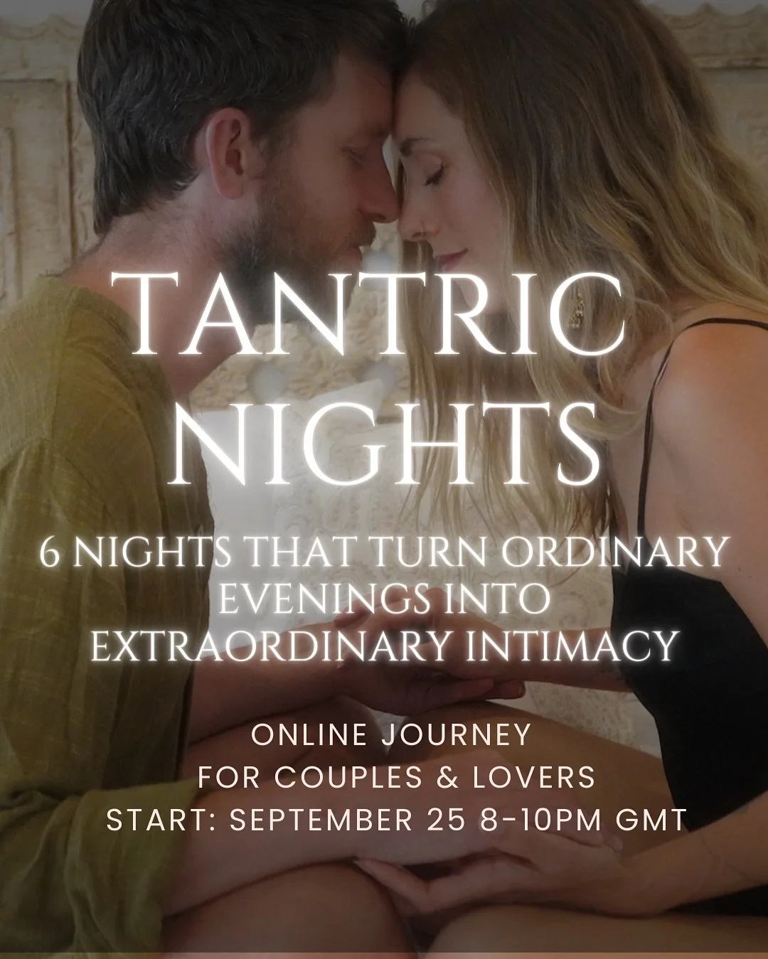 Hello lovers, 

Choosing love and deep heart connection has never been more important.

Patrick and I have created Tantric Nights to make it easy for you to experience the power and depth of intentional ritual. 
 Commit to 6 nights and emerge as part