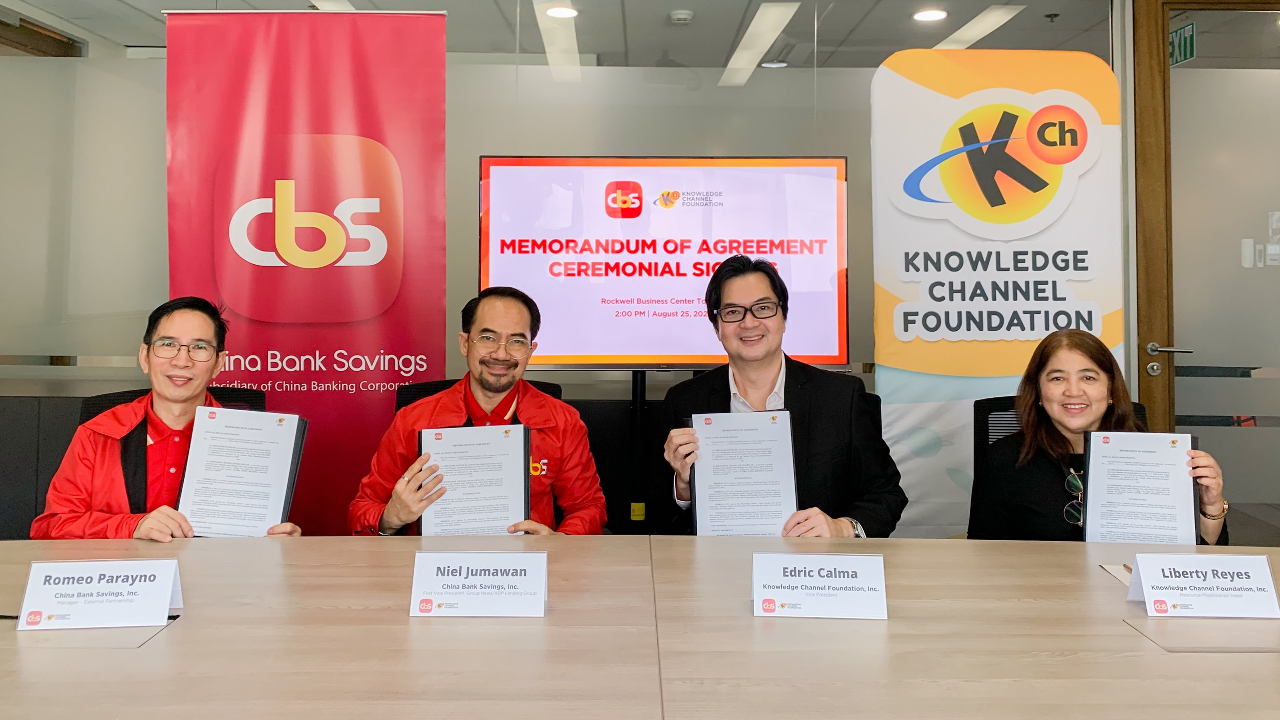 CBS China Bank Savings Partners with Knowledge Channel Foundation to Bring Curriculum-Based Digital Learning Resources Closer to Educators