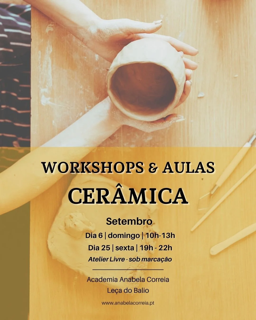 Workshops &amp; Aulas Cerâmica
