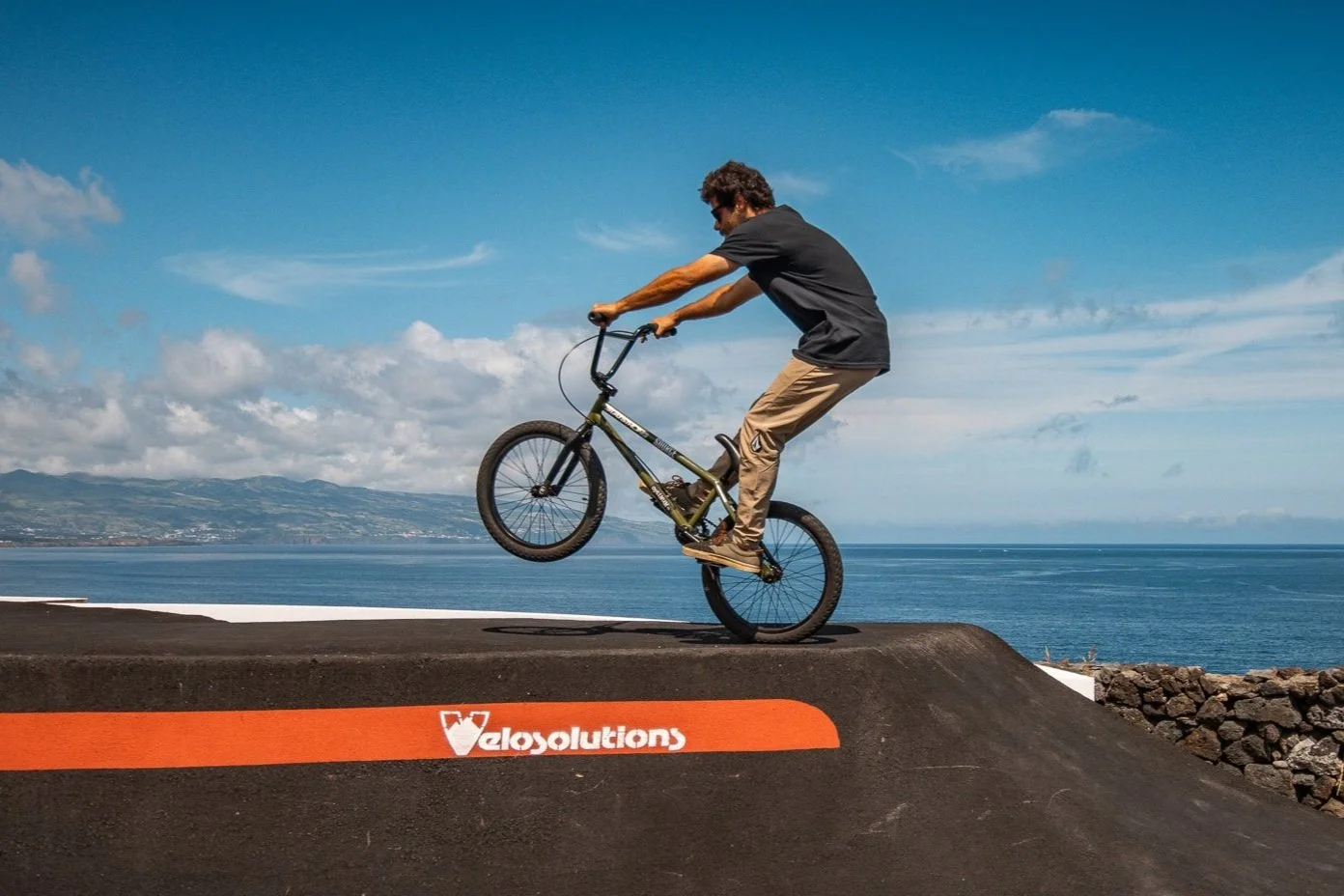 Riding BMX on the Pump Track in São Miguel
