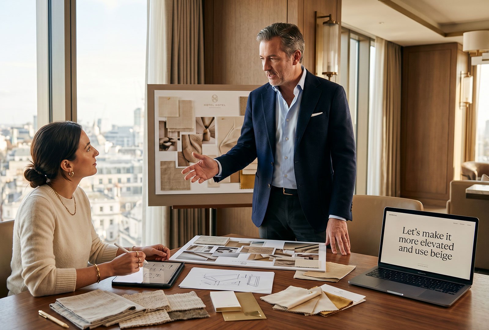 hotel owners asking to make everything beige during branding their property