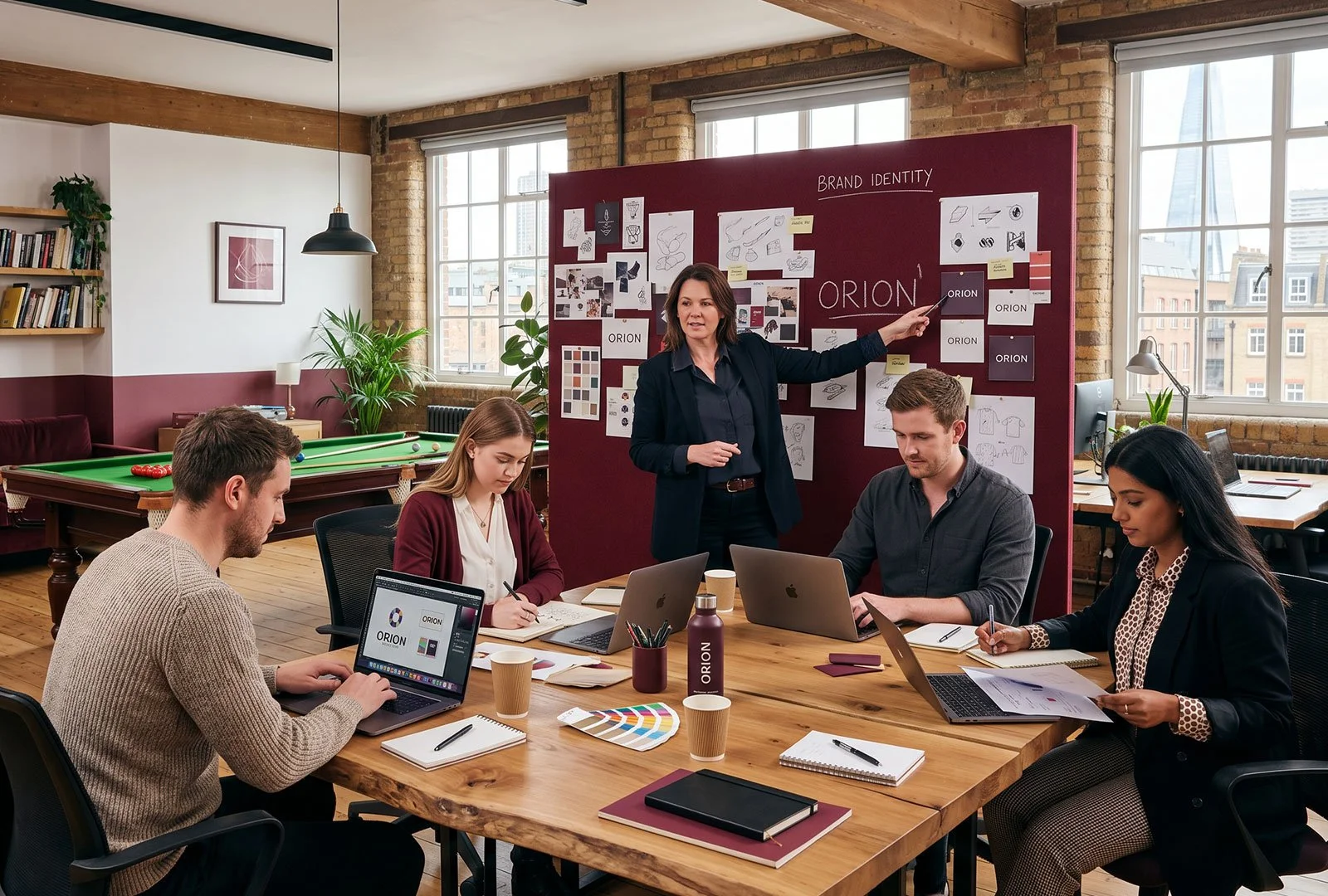 Hospitality creative agency working on branding for hotel