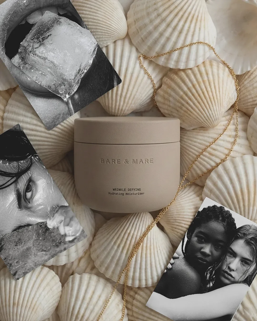 Photorealistic 3D skincare product render for Bare & Mare