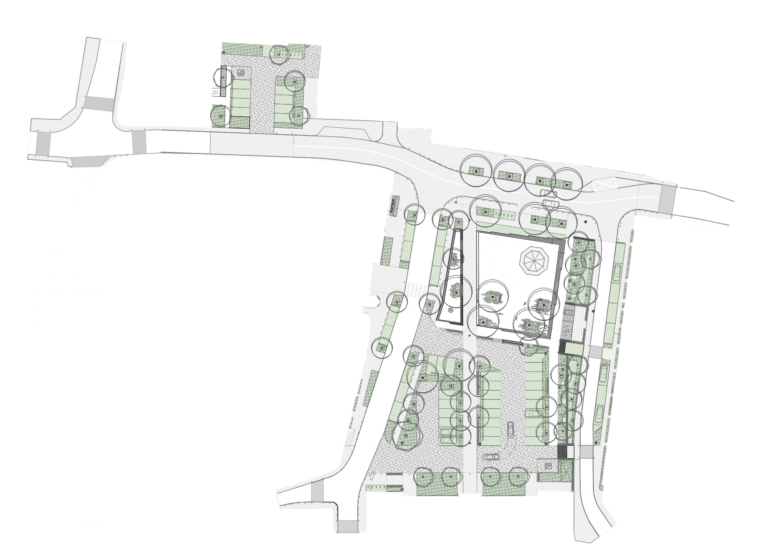 Places de l'Église et de l'Europe - RENAZÉ (53)
