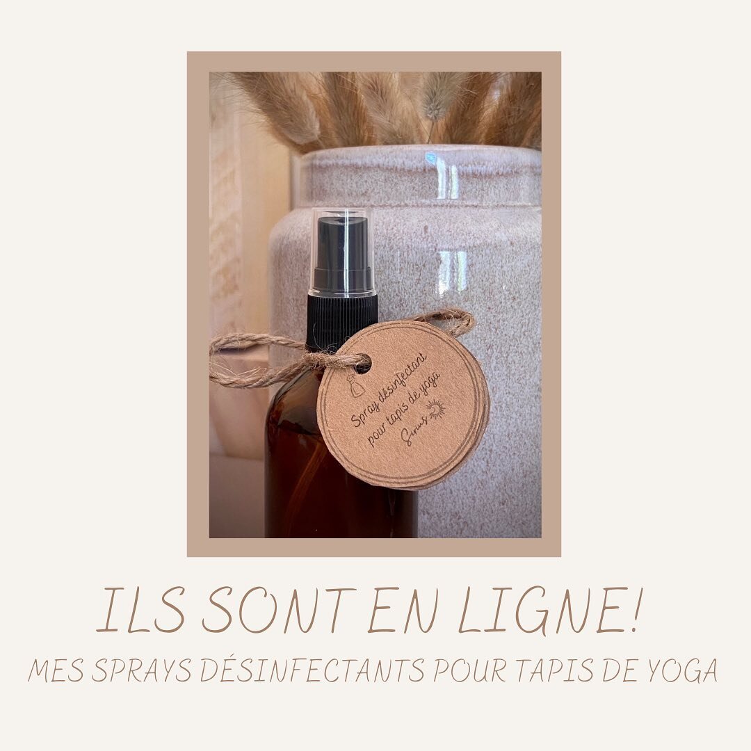 Spray d&eacute;sinfectant pour tapis de Yoga et sport
🧘&zwj;♀️

&Ccedil;a y est la surprise est tomb&eacute;e, je sors mes derniers b&eacute;b&eacute;s sur la boutique 😍

Je souhaitais une solution pour d&eacute;sinfecter et nettoyer (sans mouiller