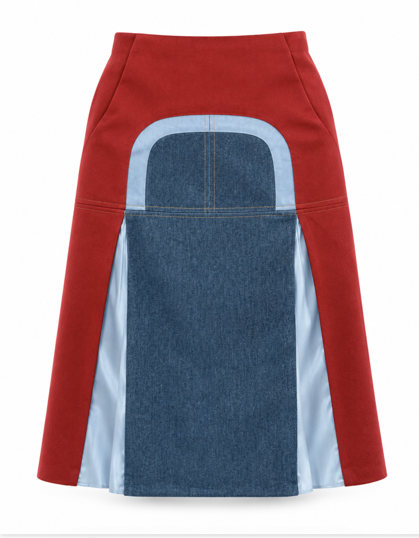 Razzle Dazzle Denim Skirt Front Bluebloodlabel .png