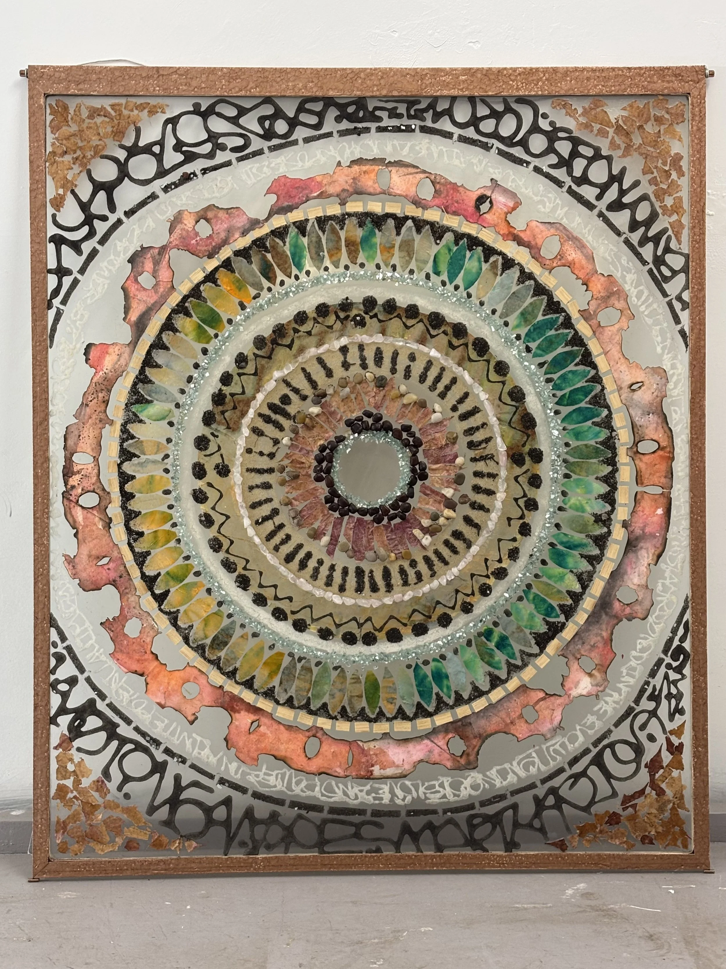 Window - mixed media on glass