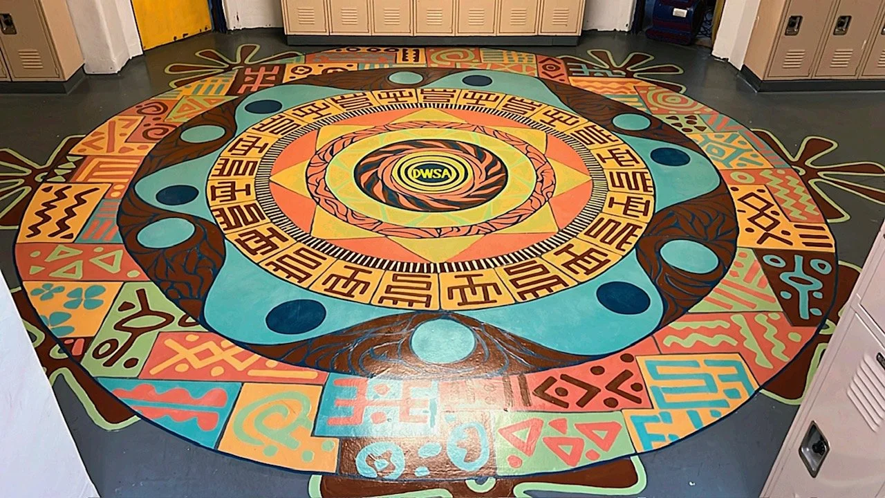 Floor Mural, Denzel Washington School of the Arts 2025