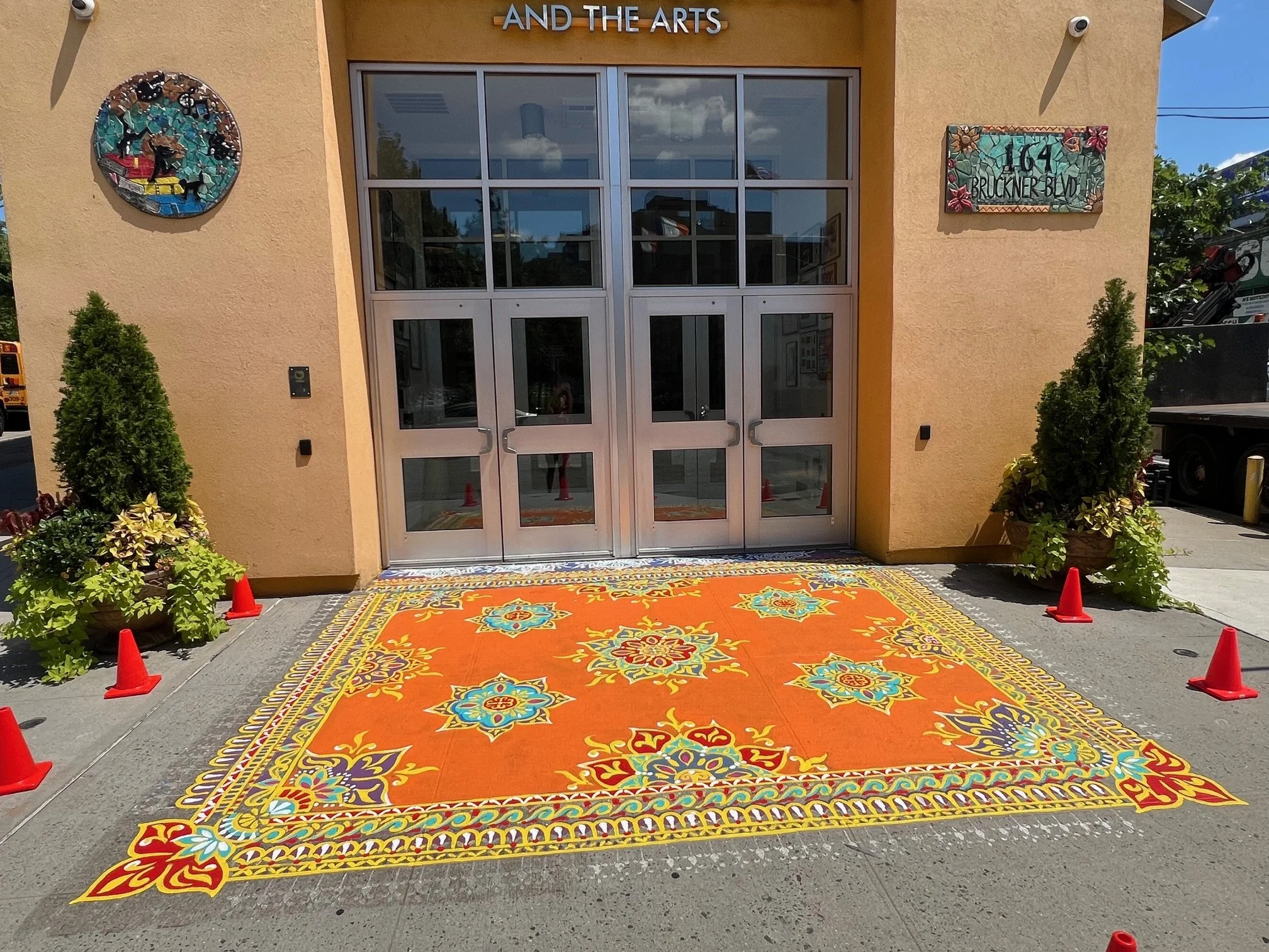 The Magic Carpet - floor mural, welcoming and transporting all who enter to a magical place.