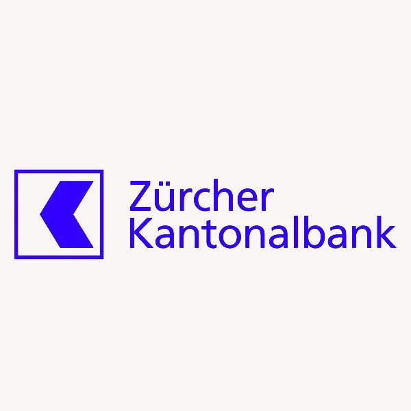 Logo der Zürcher Kantonalbank mit blauer Schrift und Symbol auf weißem Hintergrund.