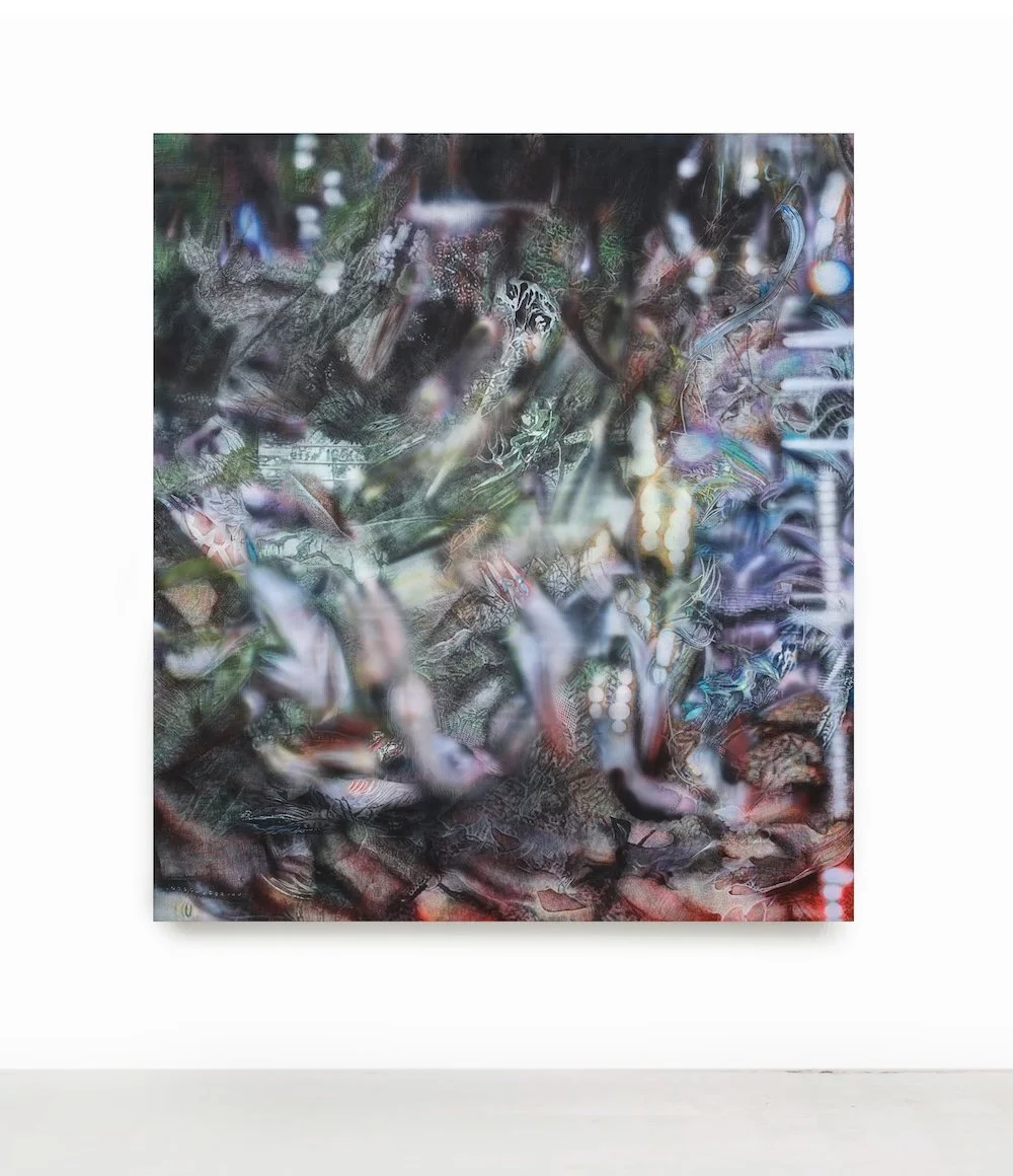 在一个柔和的曲线处我看到闪闪发光的幽绿景观向下进入身体 120x150cm 布面丙烯 2023_背景.JPG