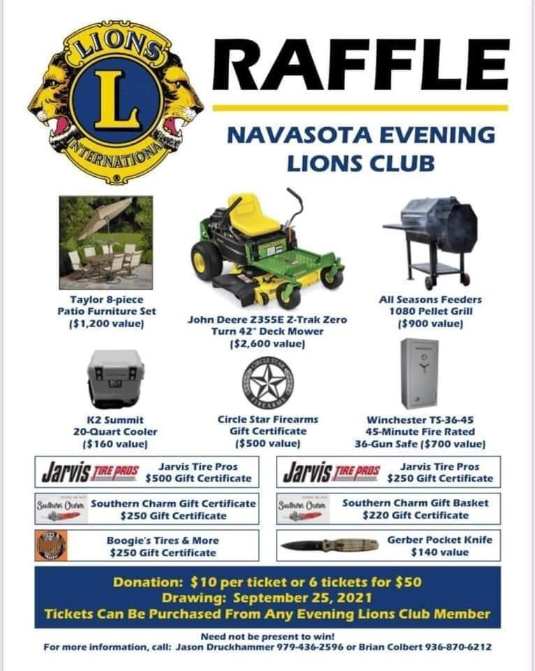 2021 Navasota Lions Club Raffle.