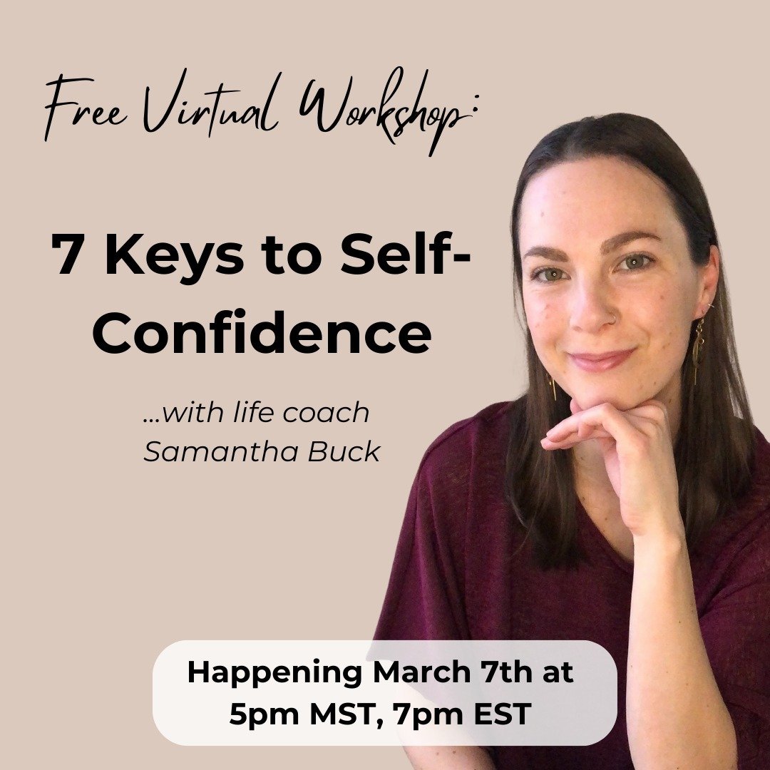 📣 Attention women who are tired of doubting themselves &amp; feeling stuck:

I&rsquo;m hosting a free virtual workshop on the Keys to Self-Confidence!! 🔥

WHEN: Thursday March 7th, 2024, at 5pm MST, 7pm EST

WHERE: online via zoom

WHO is it for? T
