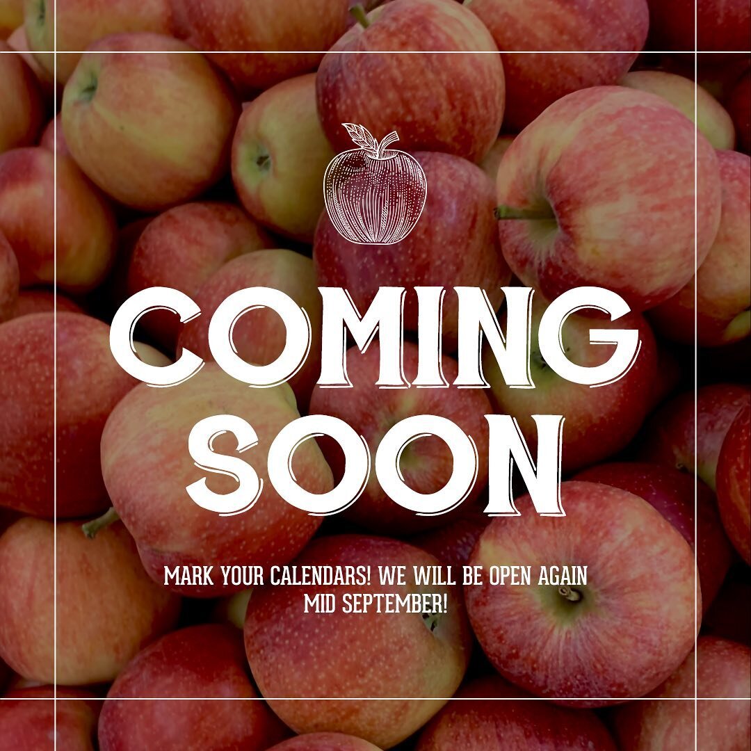 Can you believe It&rsquo;s almost that time of year already! As summer begins to wind down and fall quickly approaches, we are aiming to open the stand again mid September! 🍎🍏

📍You&rsquo;ll be able to find us at 6515 Line 86 West, and if you have