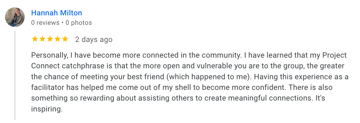 ProjectConnect Facilitator Certification review