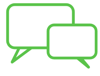 have great conversations - 2 conversation bubbles