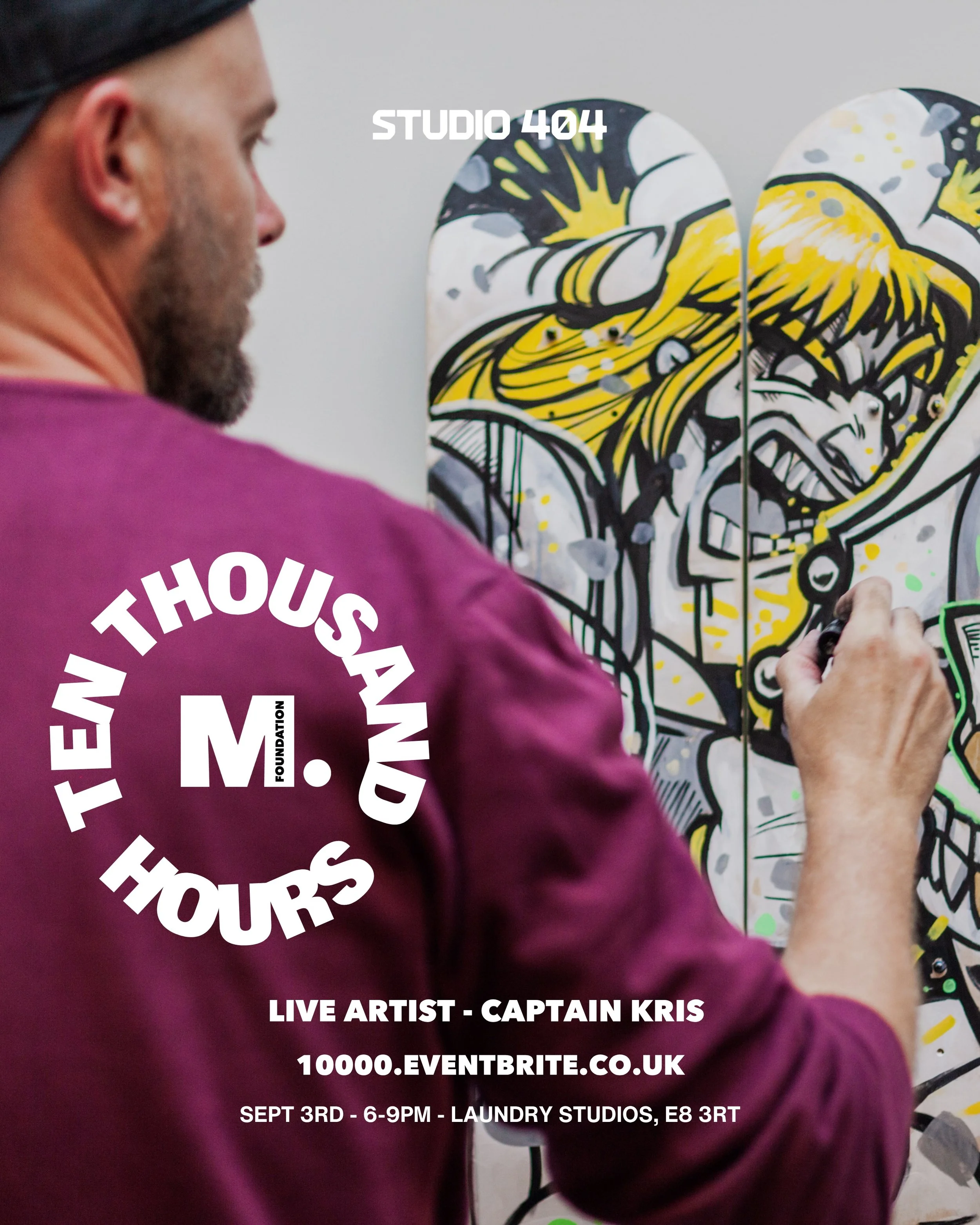 I&rsquo;ll be live painting this Thursday at the TEN THOUSAND HOURS show at Laundry Studios thanks to @creativedebuts @moniker.art @studio404.world 

6-9pm - the last one was an absolute banger so don&rsquo;t miss this. RSVP Tickets available: https: