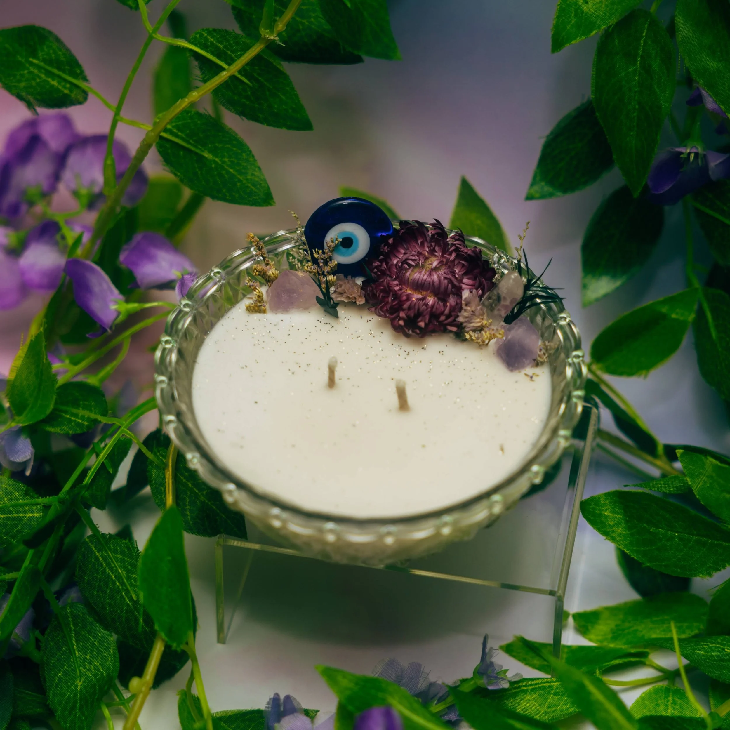 Evil Eye Amethyst Candle