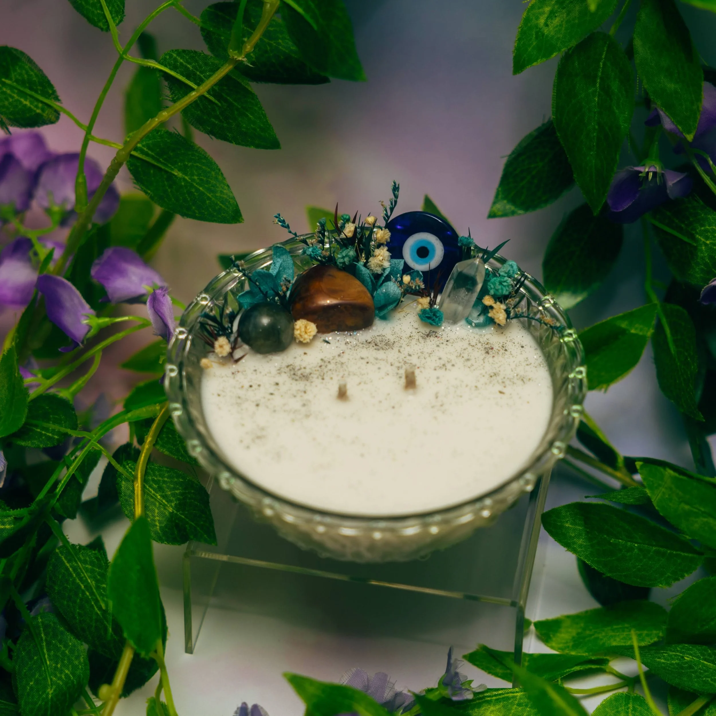 Evil Eye Mookaite Candle