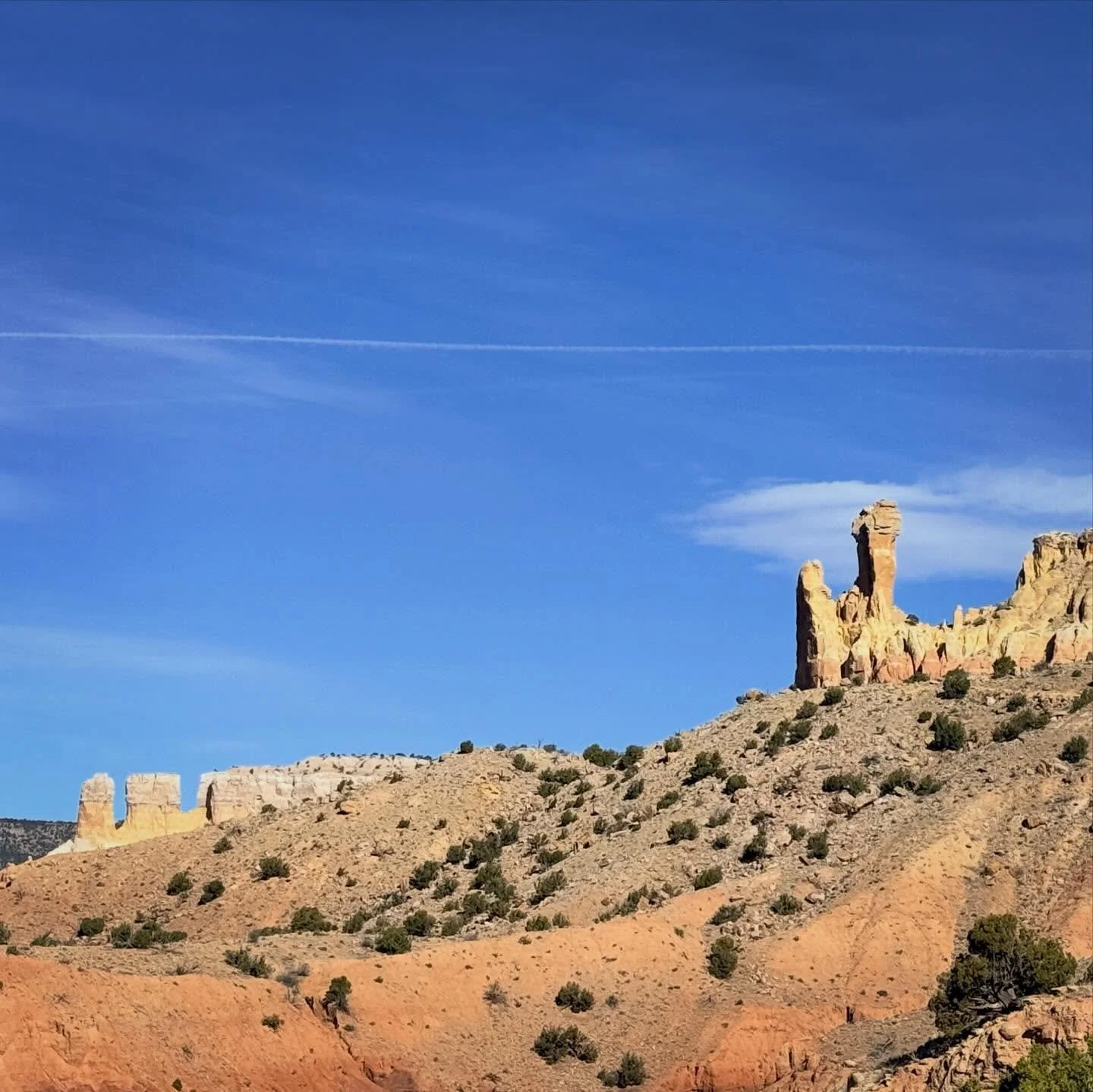 Big blue sky day at Chimney Rock, NM. At the top of the trail I met people who live in Camden, Maine. We are all connected friends. 🩷

And in the words of my friend Helen today, let&rsquo;s do some more &lsquo;splorin!