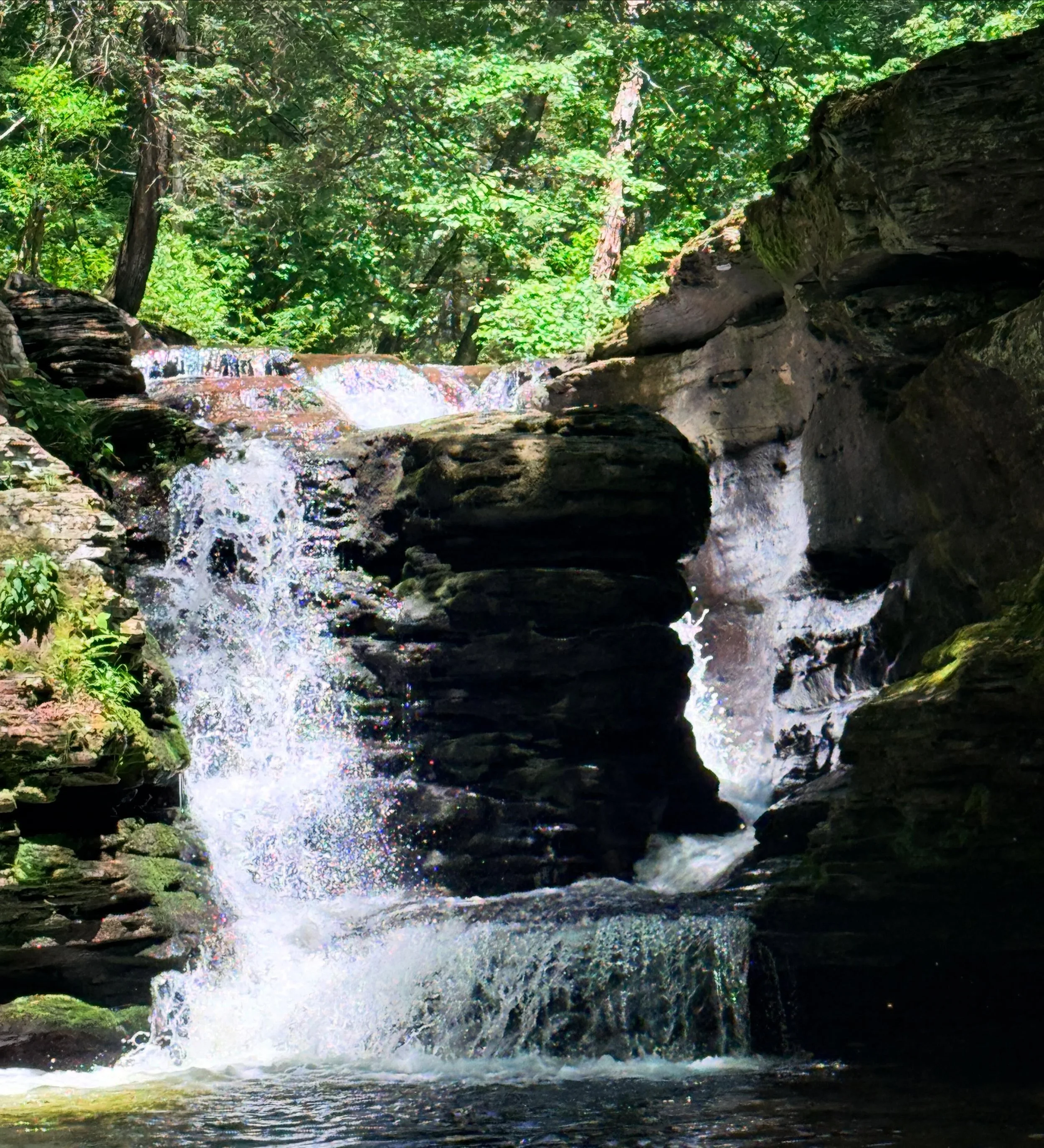 Exploring 21 waterfalls on a single 7 mile hike at Ricketts Glen, PA. Absolutely glorious.