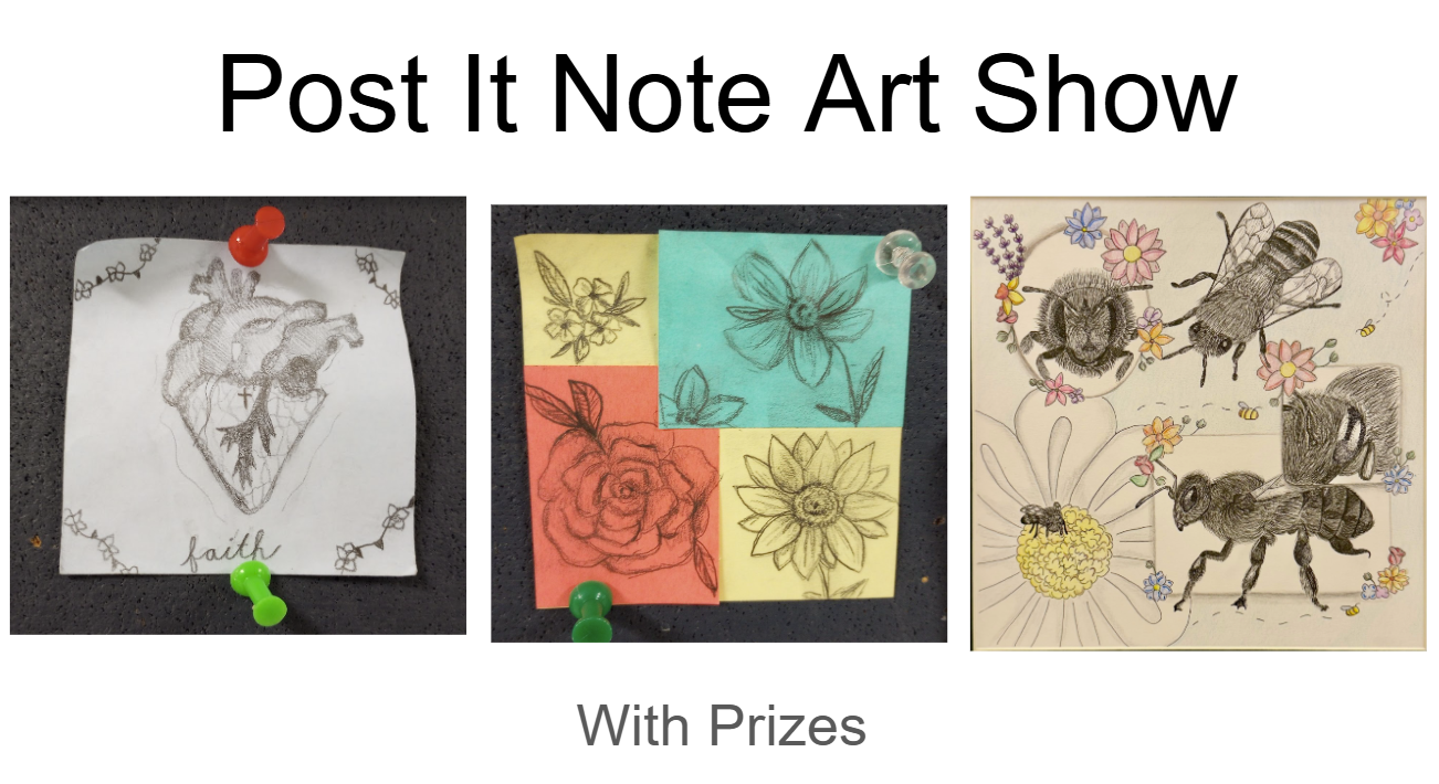Post It Note Art Show