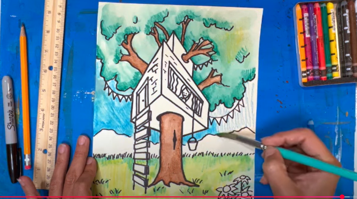 2 Point Perspective Tree House