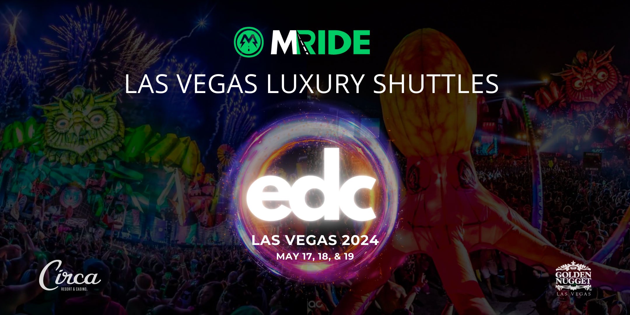3 Day Shuttle Bus Pass to 2024 EDC Las Vegas Music Dance Festival at