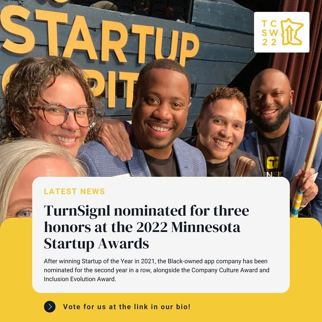 To help us kick off the month of September, we are THRILLED to be nominated for three awards at this year's Minnesota Startup Awards. 🏆

As always, there are tons of incredible, game-changing companies in the running &mdash; so help us take home a w
