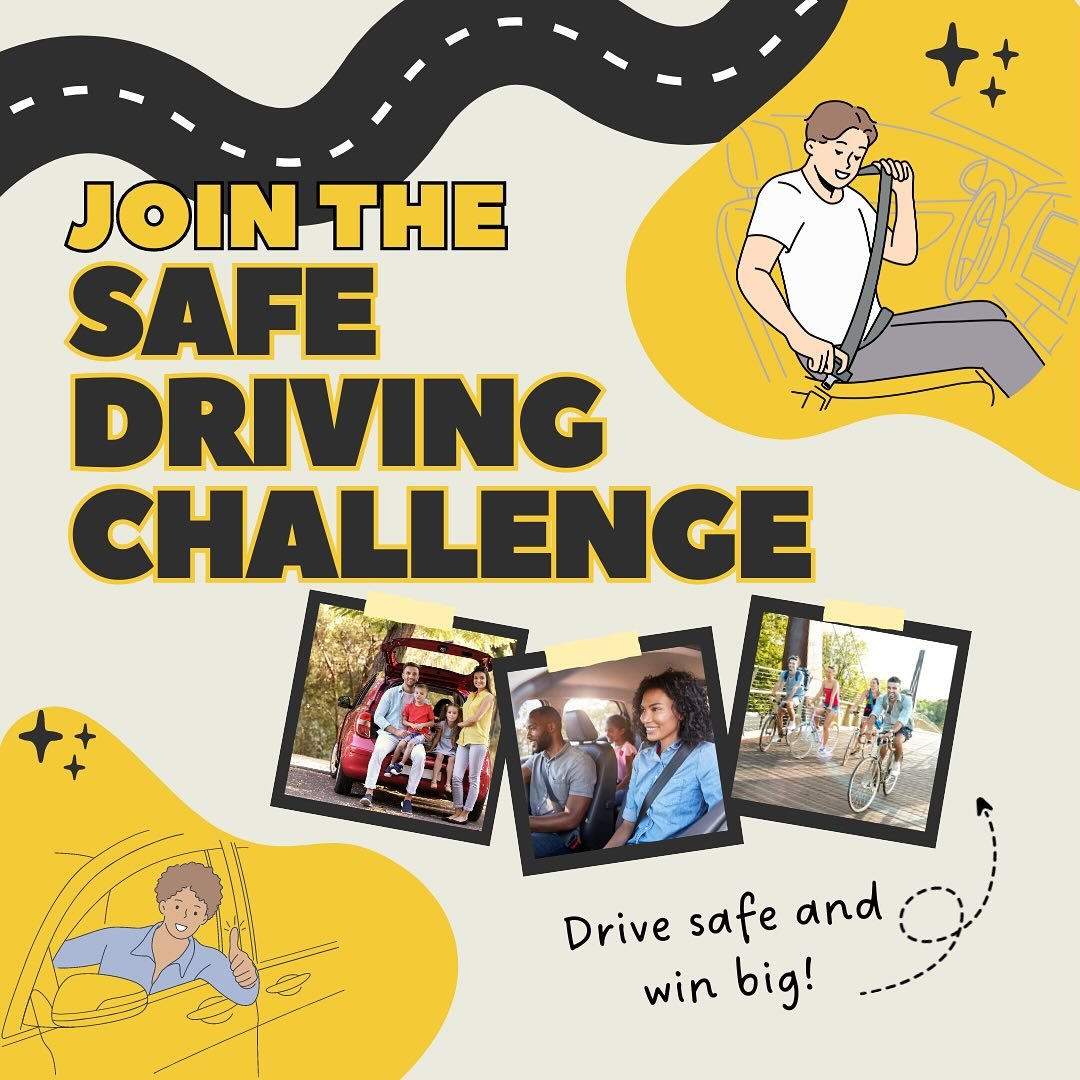 Ready to be rewarded for your safe driving habits? Join our Safe Driving Challenge! 🚗

Download the card to participate at the link in our bio! Every week, we&rsquo;ll announce four new ways to keep you on track.

Tap in, follow along, and show us y