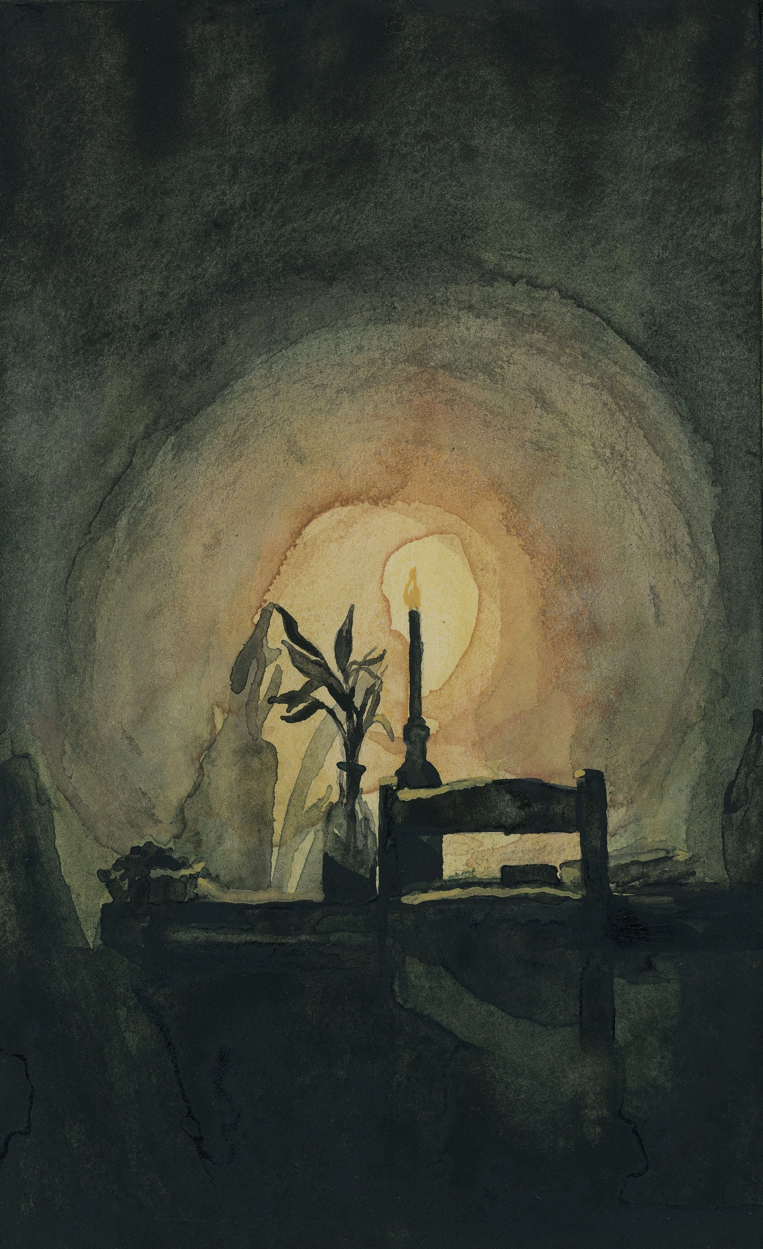 An Invitation at the Sidewalk’s End... 
Watercolor & Graphite
