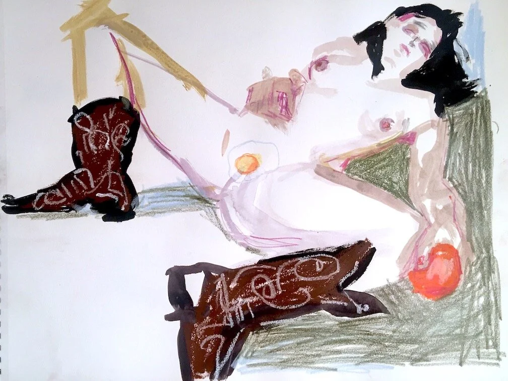 Alex w One Egg, 14 x 11", mixed, 2021