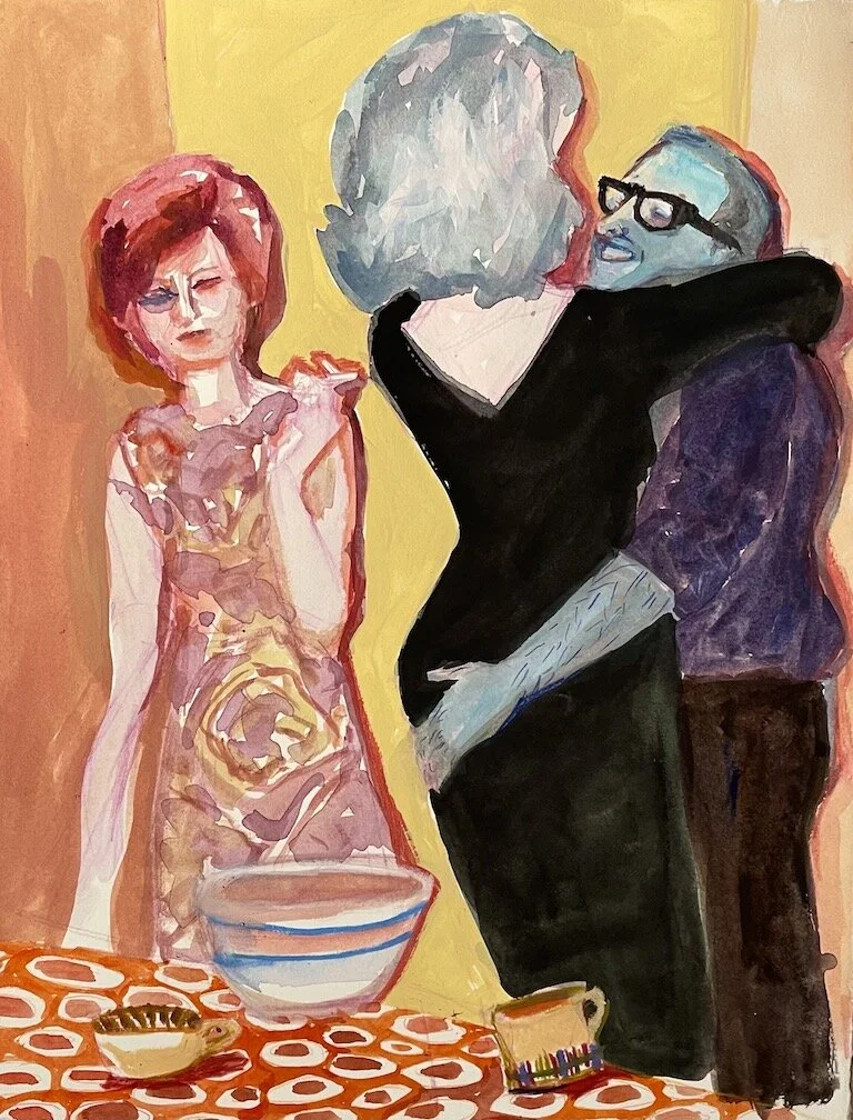 Hey, 16 x 12", watercolor, 2021