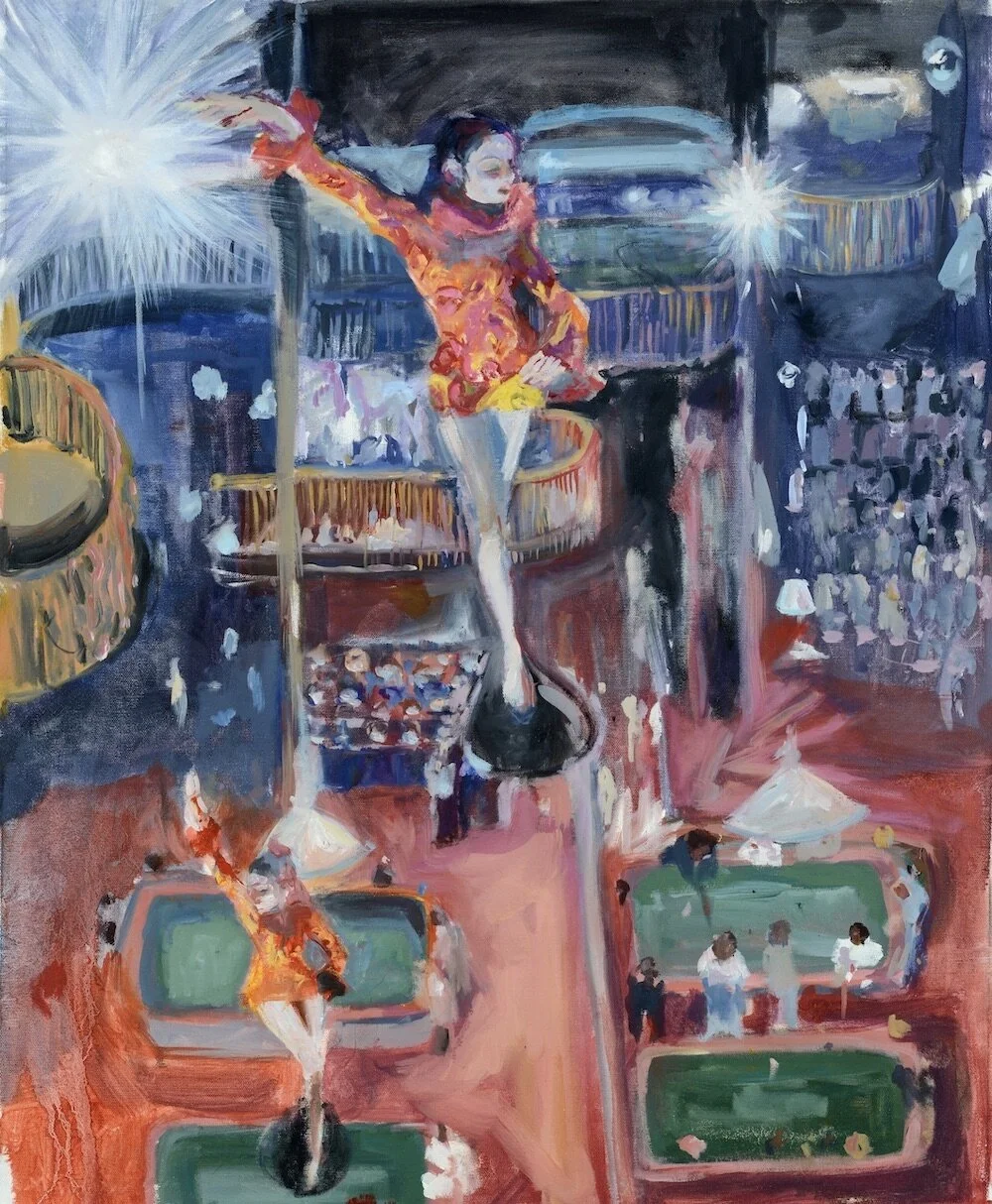 Casino Gambling, 29 x 24, oil on canvas, 2020