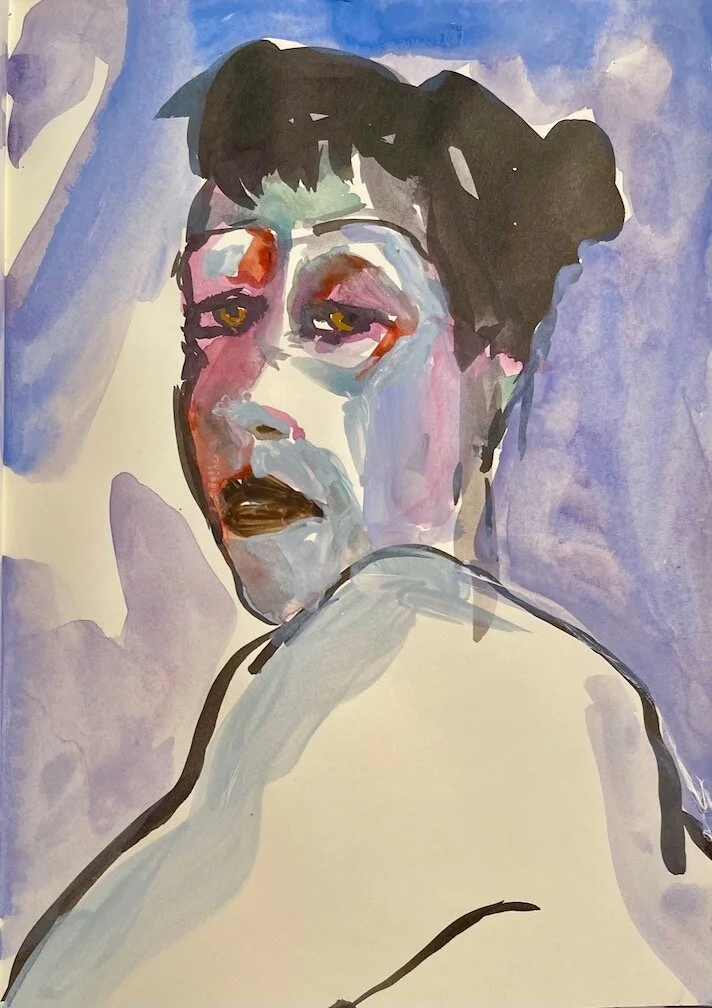 Emily's Face, 11 x 8", Watercolor, 2021