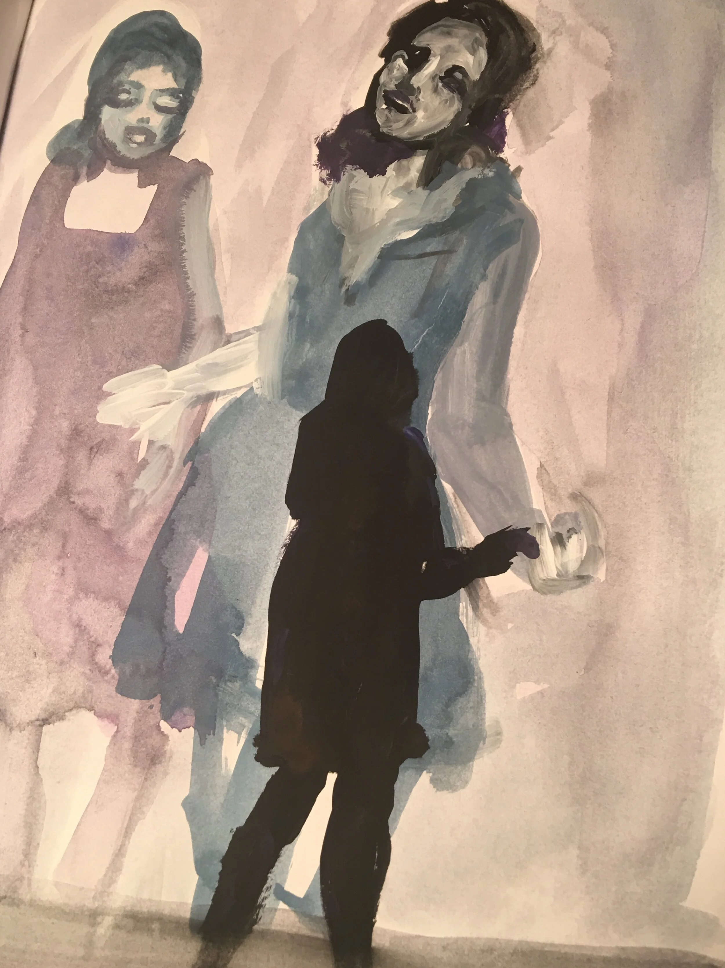 Dark in Florida Series, gouache, 11 x 8", 2018