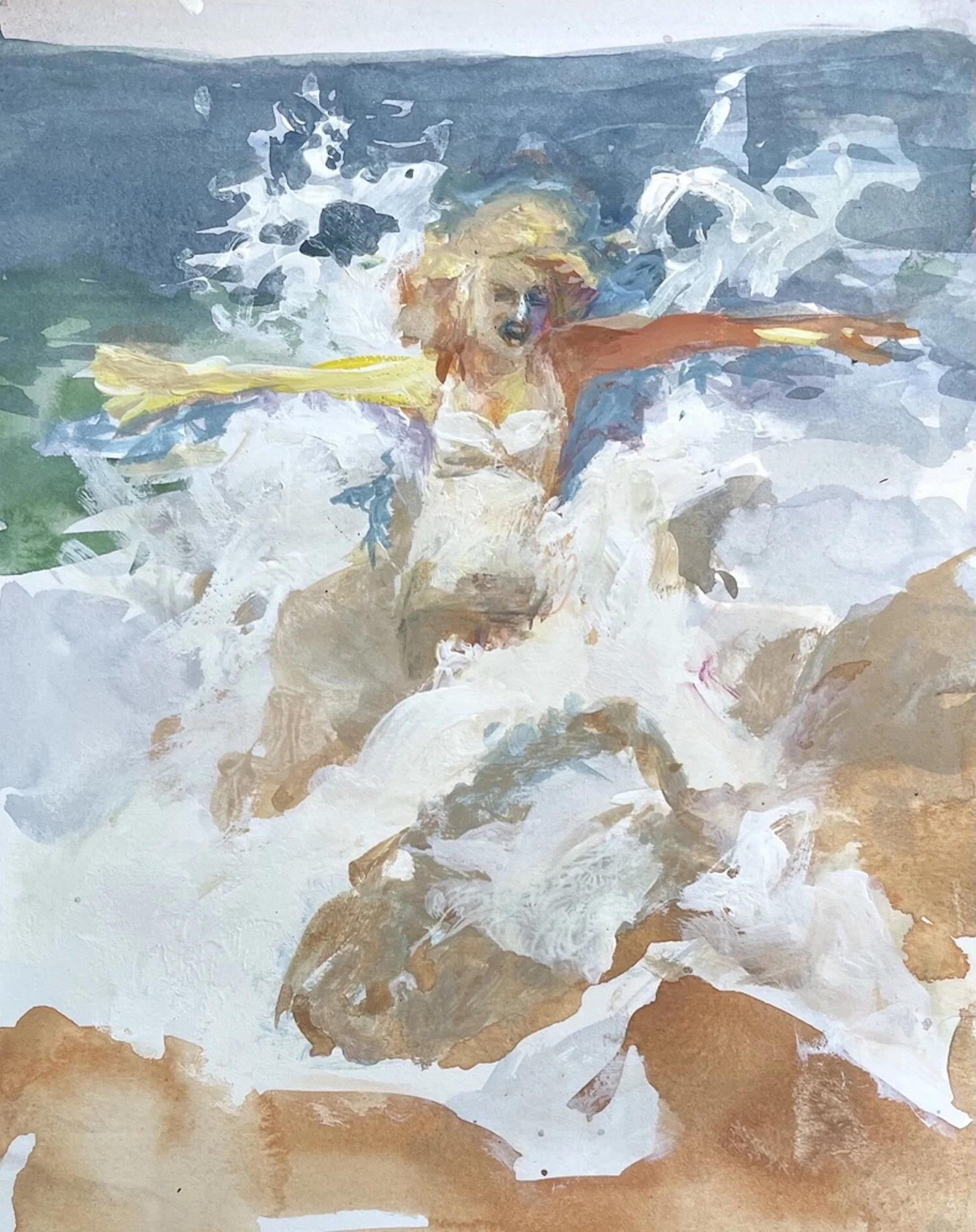 Beach South Shore, mixed, 14 x 11", 2021