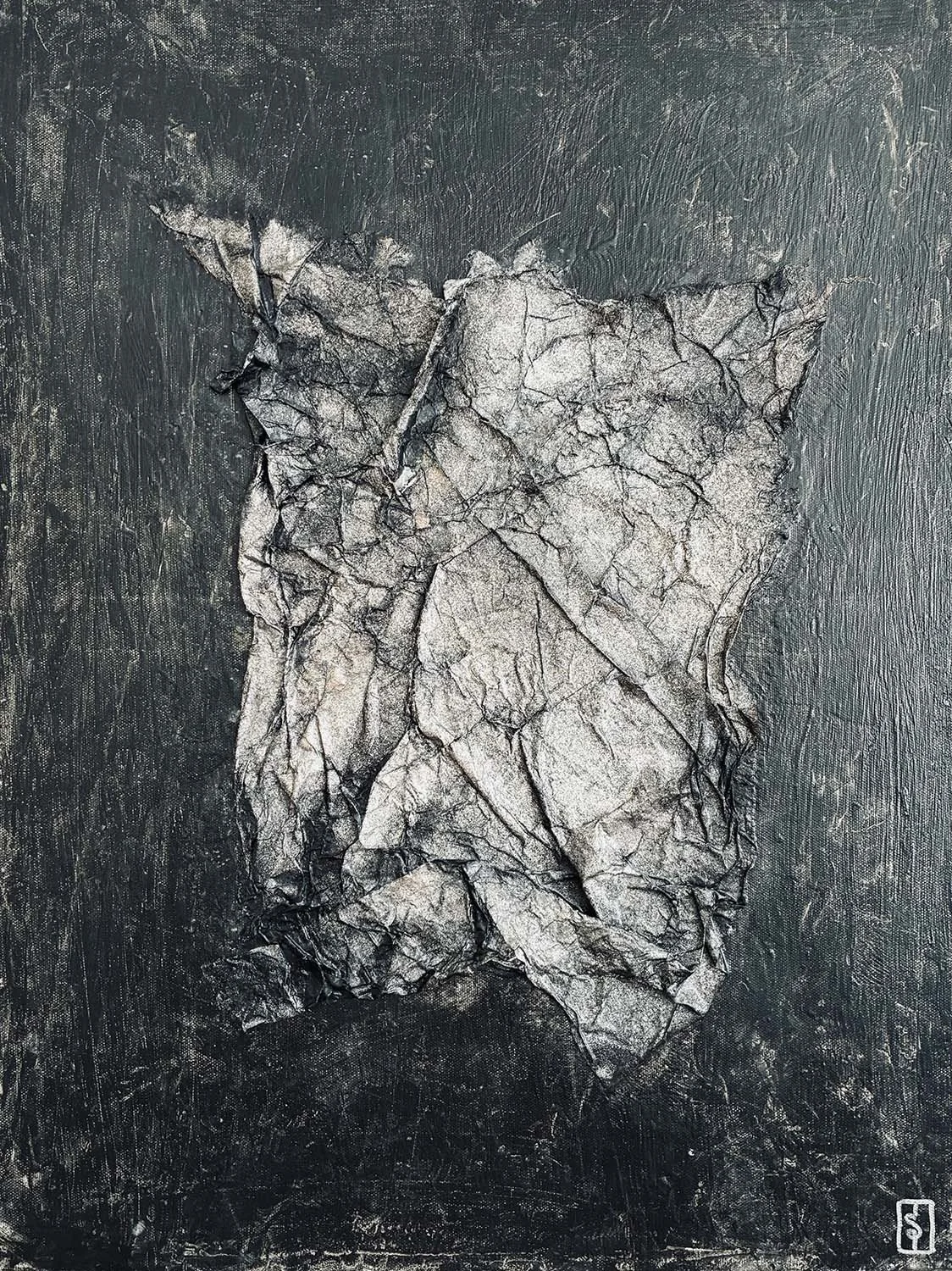 The Eternal Feminine Painted hanji collage 18x24