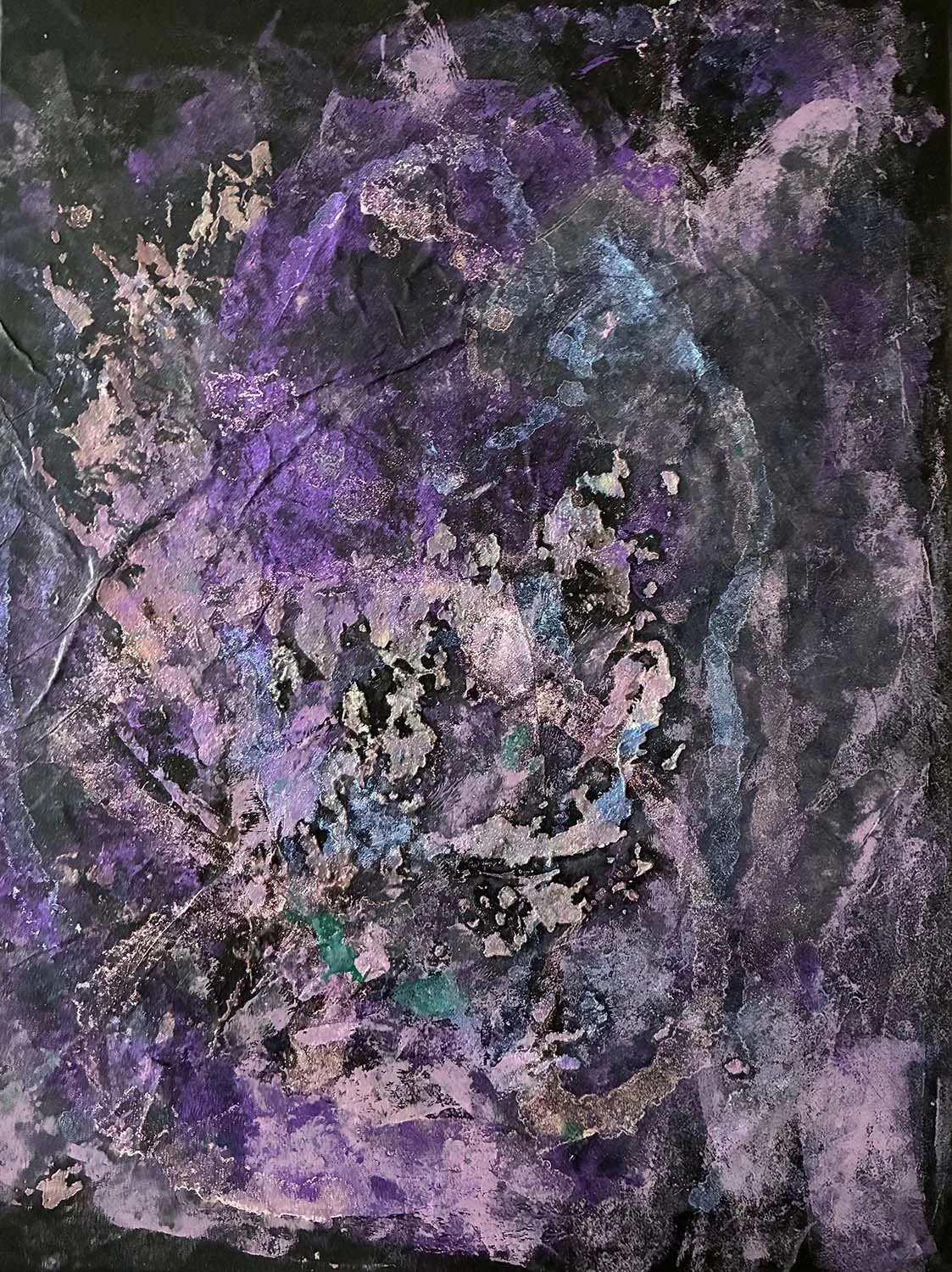 Belief Painted hanji collage 18x24