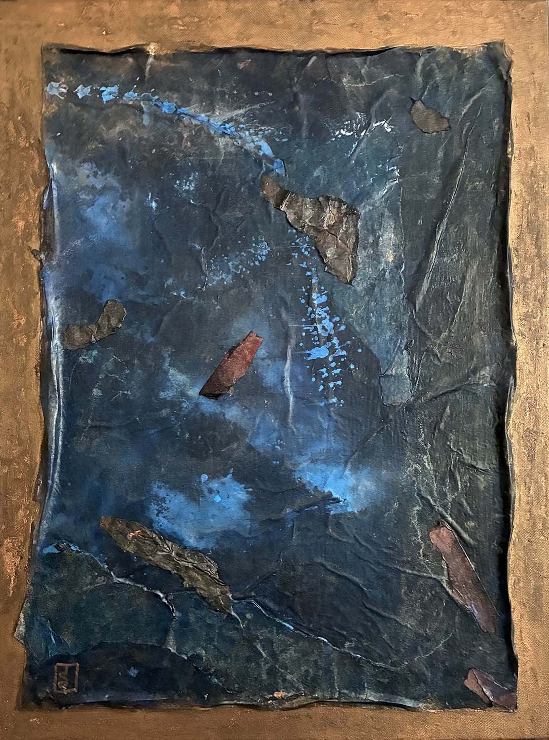 Past Influence Painted hanji collage 18x24