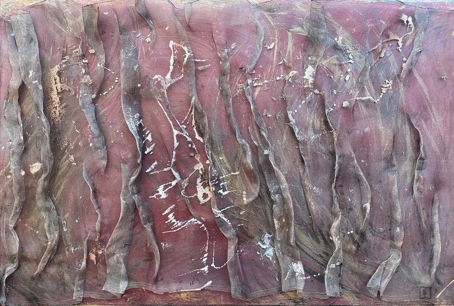 The Crowd Mixed media on board 36x24