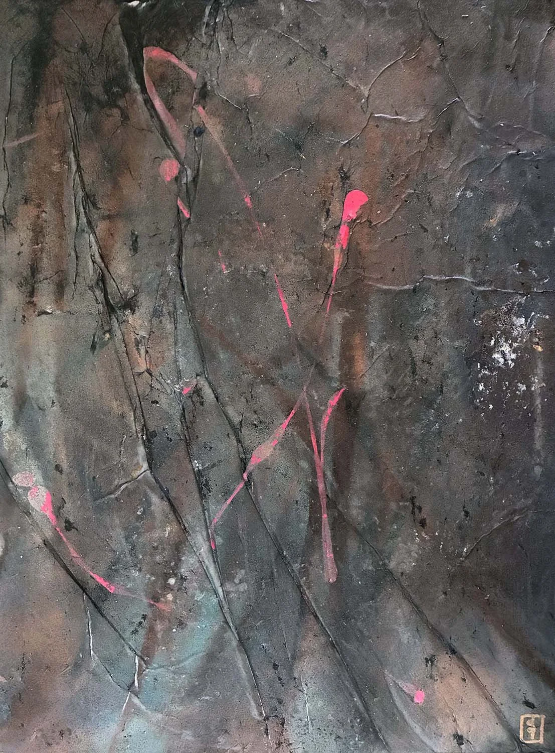 Nature's Stand  Mixed media on hanji 18x24