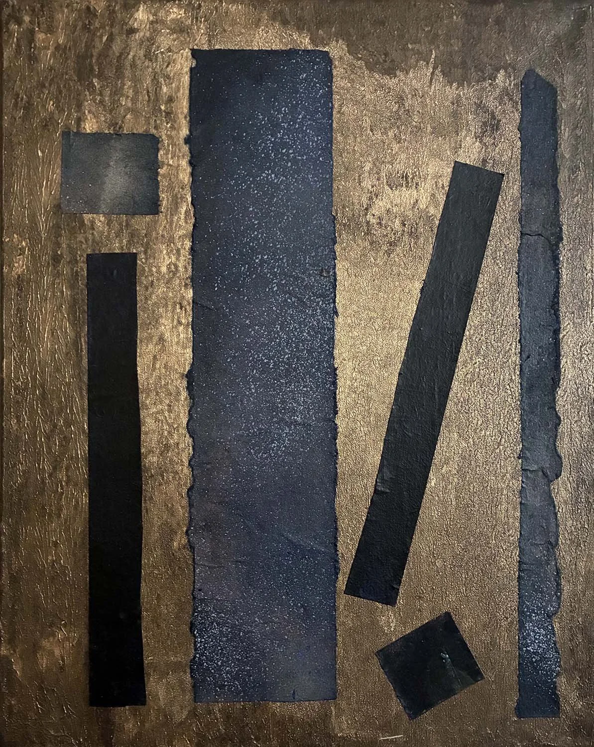 Family Lineup Painted hanji collage 16x20