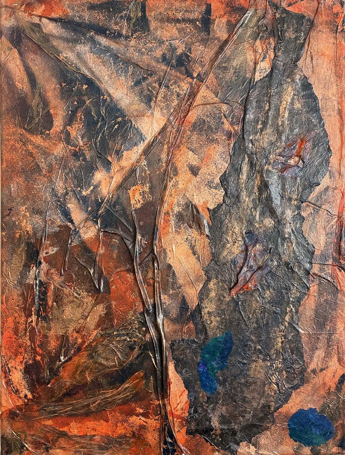 Material Party Painted hanji collage 18x24