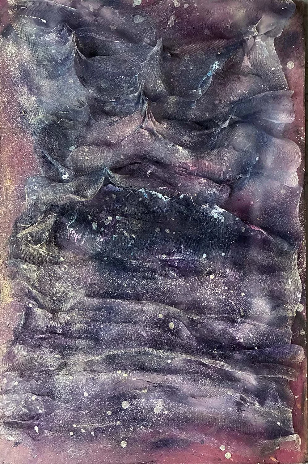 Coming in Waves Mixed media collage 24x36