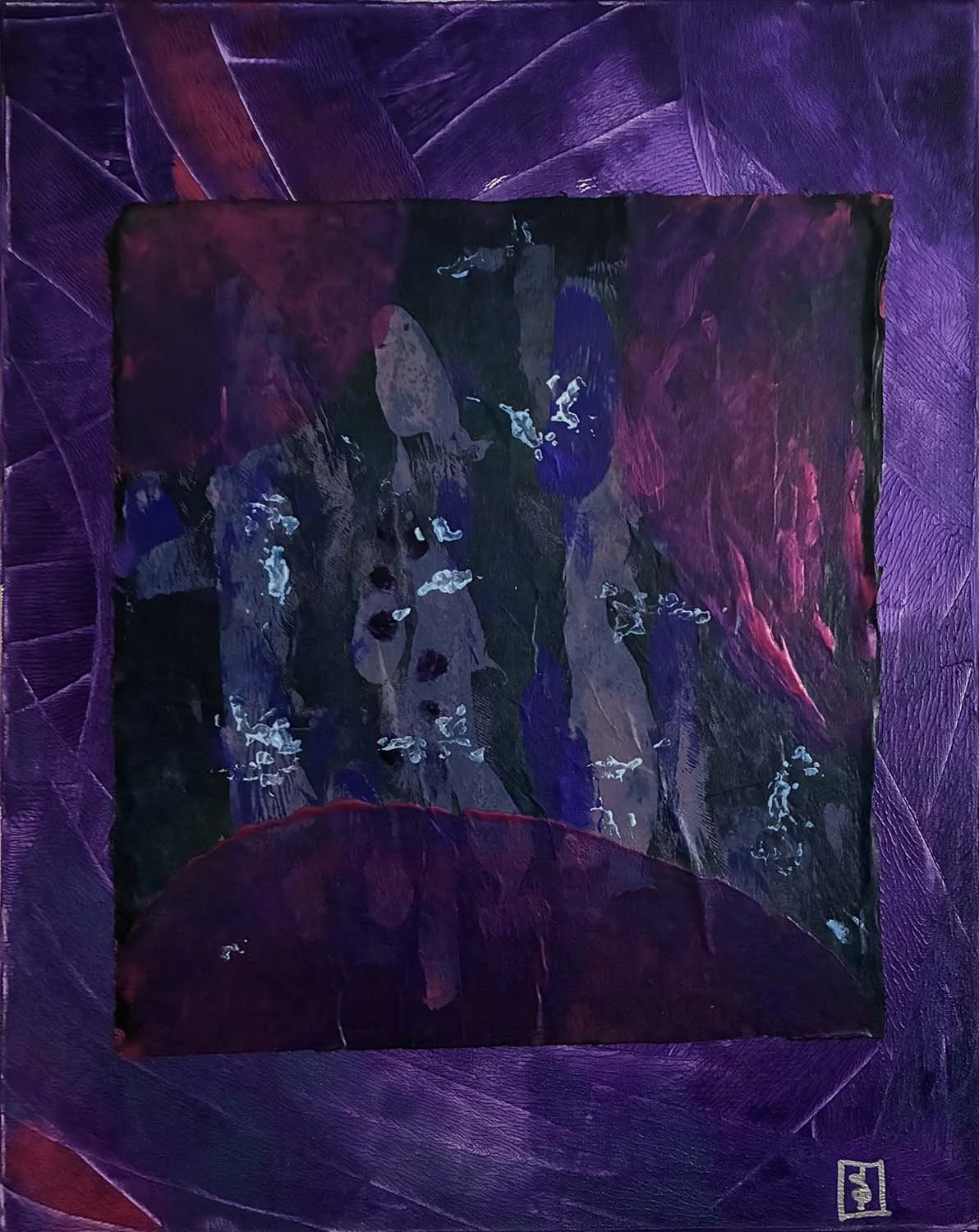 What Can't Be Said Painted hanji collage 16x20
