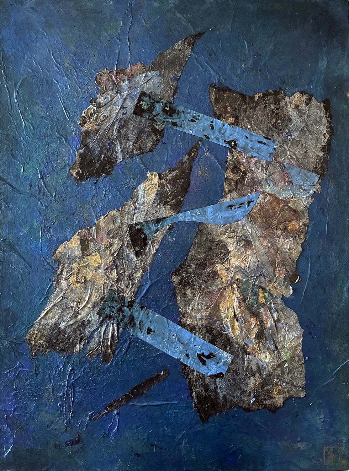 Held Together Painted hanji collage 18x24