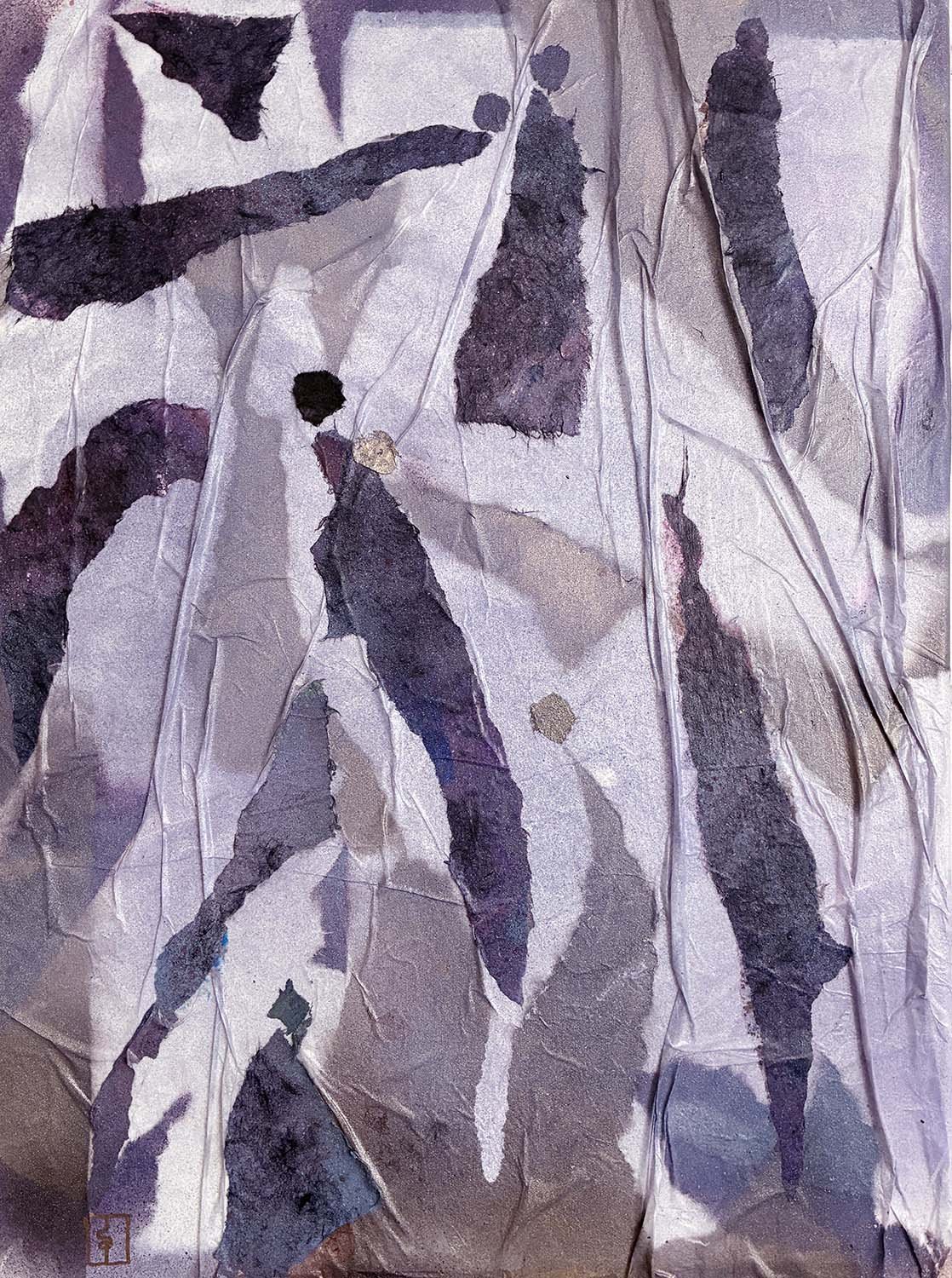 Getting On Painted hanji collage 24x18