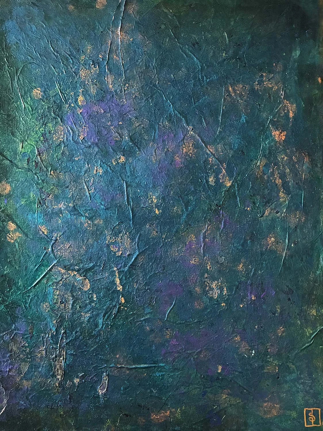 Fielding Painted hanji collage 18x24