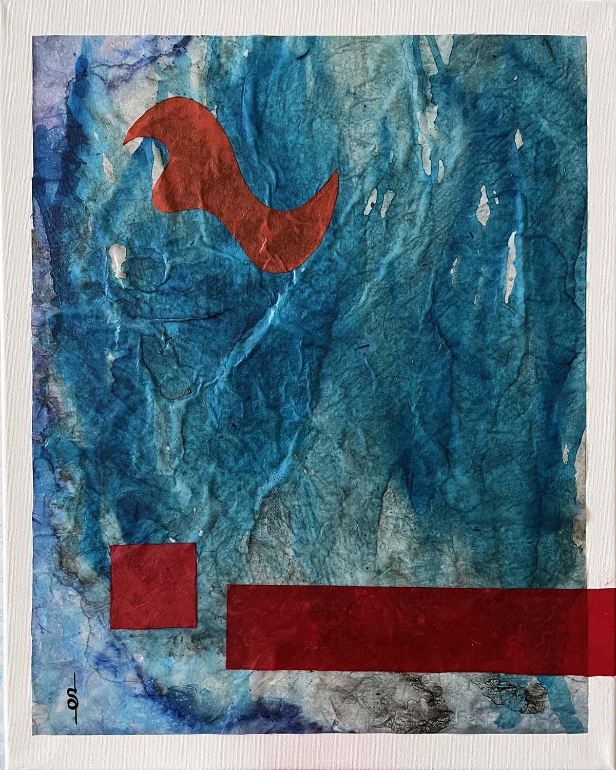 Legislating Nature Painted hanji collage 16x20